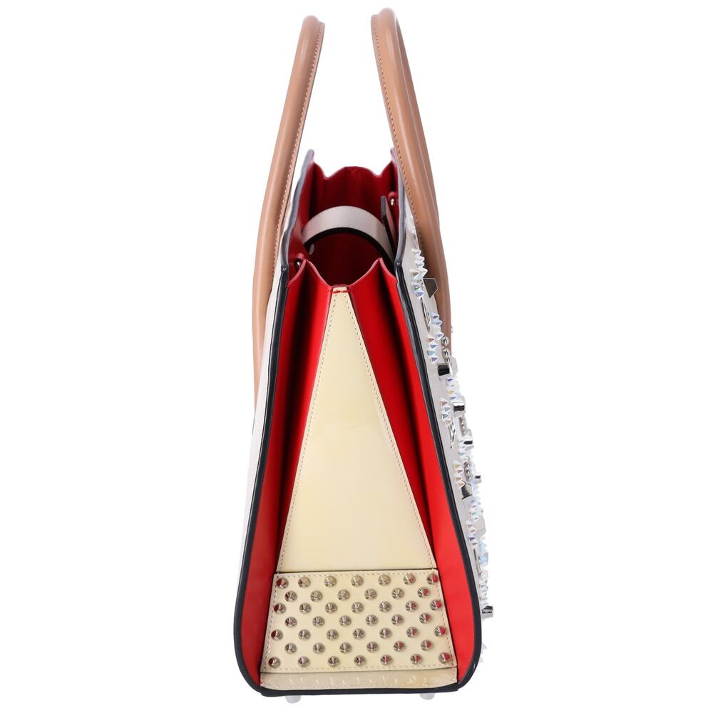 Christian Louboutin Paloma Studded Medium Handbag White Leather - Picture 8 of 8